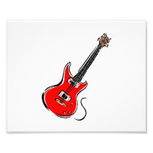 música vermelha graphic.png da guitarra elétrica fotografias