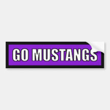 Mustang - branco roxo preto adesivo