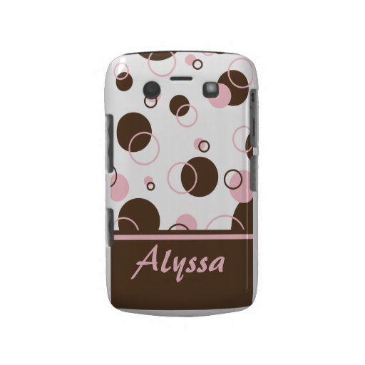 N cor-de-rosa Brown pontilha a caixa corajosa de B Capa Blackberry Bold