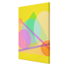 Na mesa impressão de canvas envolvida