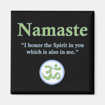 Namaste - com citações e símbolo do OM Ima