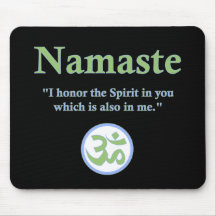 Namaste - com citações e símbolo do OM Mousepads