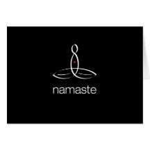 Namaste - estilo regular branco cartao