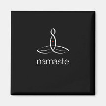 Namaste - estilo regular branco imãs