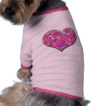 Namorados do vetor do coração do rosa do dia dos n camiseta para cães