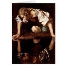 Narciso, Caravaggio Cartao