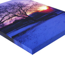 Nascer do sol bonito do inverno em Missouri Impressão Em Tela Canvas