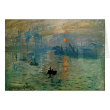 Nascer do sol da impressão de Monet (soleil levant Cartão
