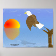 Nascer do sol de Eagle Posteres