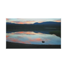 Nascer do sol em pouco lago Oregon lava Impressão De Canvas Esticada