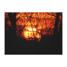 Nascer do sol impetuoso impressão de canvas envolvidas