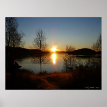 nascer do sol norueguês pôsteres