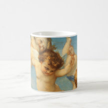 Nascimento de Venus, detalhe dos anjos por Cabanel Caneca