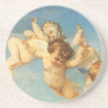 Nascimento de Venus, detalhe dos anjos por Cabanel Porta Copos Para Bebidas
