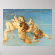 Nascimento de Venus, detalhe dos anjos por Cabanel Posteres