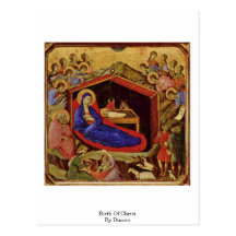 Nascimento do cristo por Duccio Cartões Postais