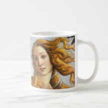 Nascimento do detalhe de Venus, Botticelli Caneca