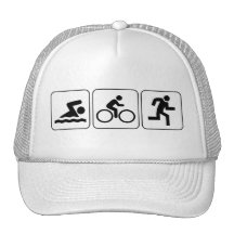 Natação, bicicleta, funcionamento - Triathlon Boné