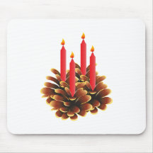 Natal advento vela christmas candles mouse pad
