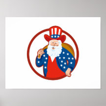 Natal americano Papai Noel do pai Posteres