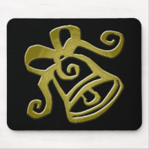 Natal Bell do ouro Mouse Pads