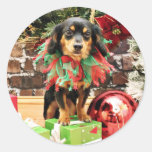 Natal - Chiweenie - Titus Adesivos Em Formato Redondos