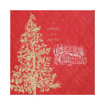 Natal da árvore de pera impressão em canvas