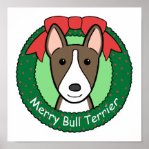 Natal de bull terrier posteres