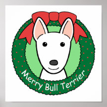 Natal de bull terrier posteres