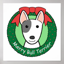 Natal de bull terrier posteres
