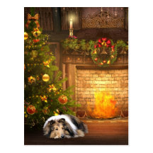 Natal do Collie Cartões Postais