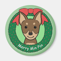 Natal do Pinscher diminuto Imãs