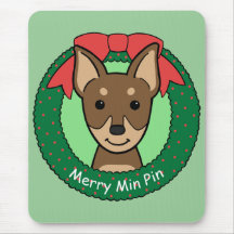 Natal do Pinscher diminuto Mousepad