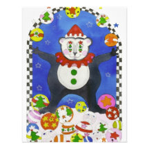 Natal do urso de panda convite personalizado
