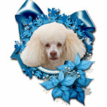 Natal - floco de neve azul - caniche escultura de foto