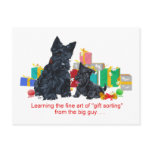 Natal preto do Scottie & do filhote de cachorro