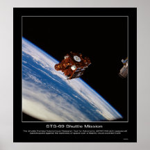 Nave espacial SPARTAN-201 backdropped Impressão