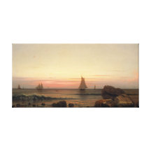 Navigação fora da costa Martin Johnson Heade Impressão De Canvas Envolvida