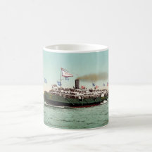 Navio a vapor "cidade de Erie," linha de Cleveland Caneca