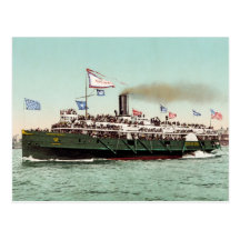 Navio a vapor "cidade de Erie," linha de Cleveland Cartoes Postais