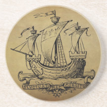Navio de navigação antigo porta copo