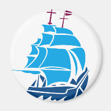 navio de pirata azul imãs