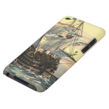 Navio de pirata Galleon do vintage que navega o oc Capa iPod Touch