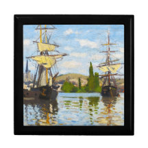 Navios que navegam no Seine em Rouen Claude Monet Porta Treco
