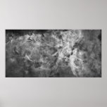Nebulosa de Carina: preto e branco Posteres