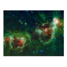 Nebulosa do coração e da alma cartão postal