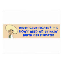 necessidade da certidão de nascimento do stinkin d cartao postal