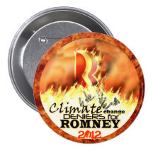 Negador das alterações climáticas para Romney 2012 Botons