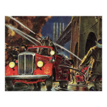 Negócio do vintage, carros de bombeiros dos sapado convites personalizados