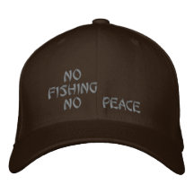 Nenhum chapéu bordado pesca boné